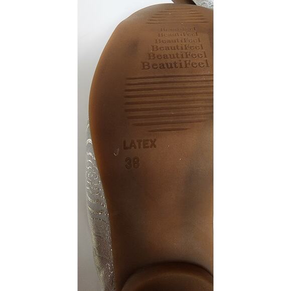 Beautifeel Ivana Floral Metallic Gold Ballet Flats Size US 7/38 - Picture 4 of 6